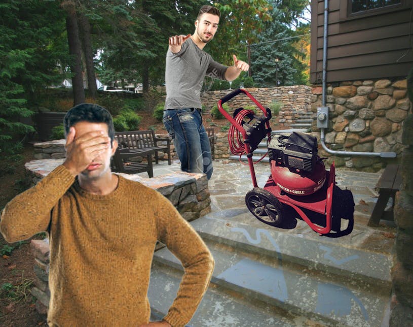 Thumbnail for 'Local Father Laments Letting Son Powerwash Patio '